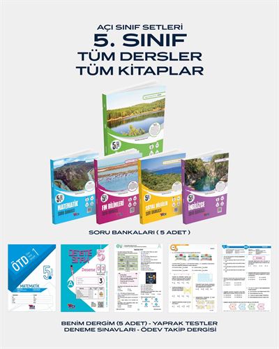 5. Sınıf Tüm Dersler Tüm Kitaplar Full Set 