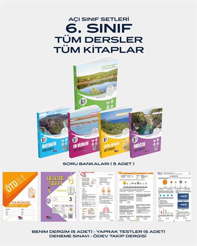 6. Sınıf Tüm Dersler Tüm Kitaplar Full Set 