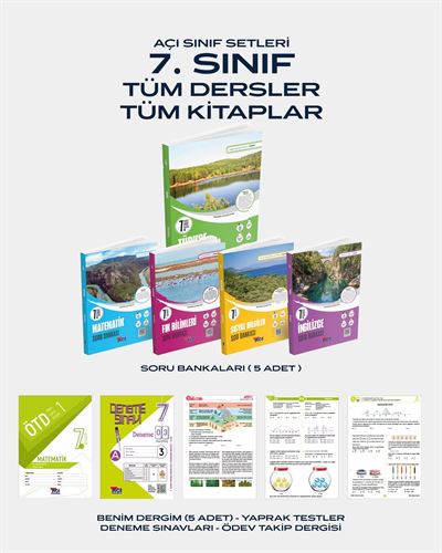 7. Sınıf Tüm Dersler Tüm Kitaplar Full Set 