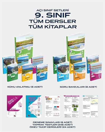9. Sınıf Tüm Dersler Tüm Kitaplar Full Set 