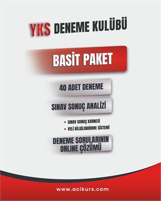 YKS DENEME KULÜBÜ BASİT PAKET