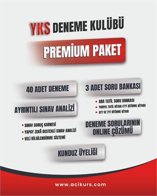 YKS DENEME KULÜBÜ PREMİUM PAKET