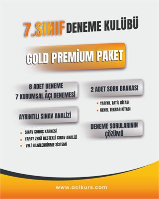 7.SINIF DENEME KULÜBÜ GOLD PREMİUM PAKET