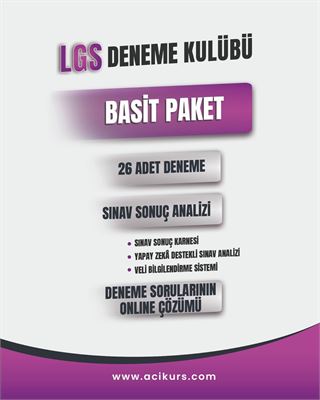 LGS DENEME KULÜBÜ BASİT PAKET